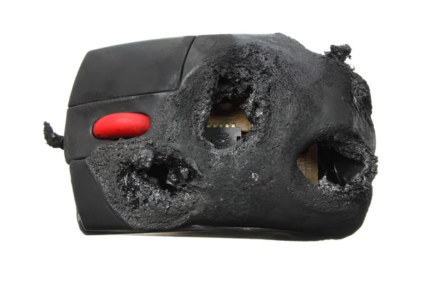 Burnt Computer Mouse — Stock Photo, Image