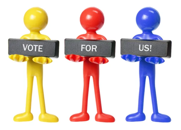 Rubber Figures with Voting Concept — Stock Photo, Image