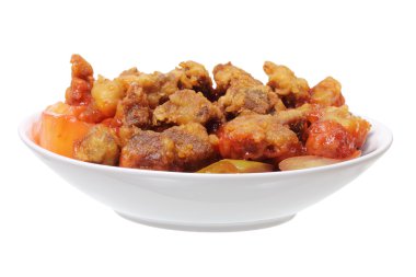 tatlı ve ekşi domuz eti yemek