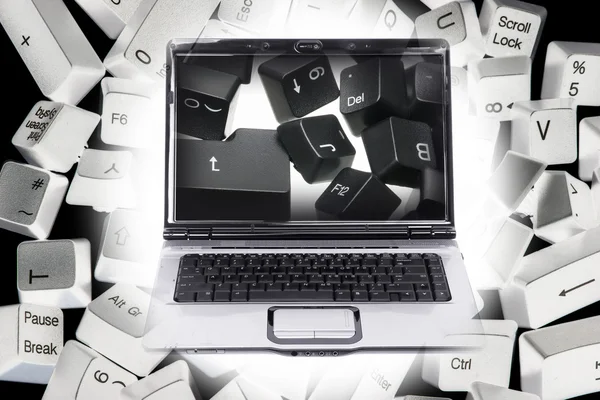 Laptop- en computer-toetsen — Stockfoto