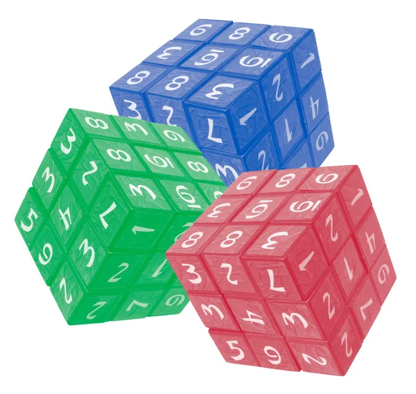 Número Cubo Puzzles — Fotografia de Stock