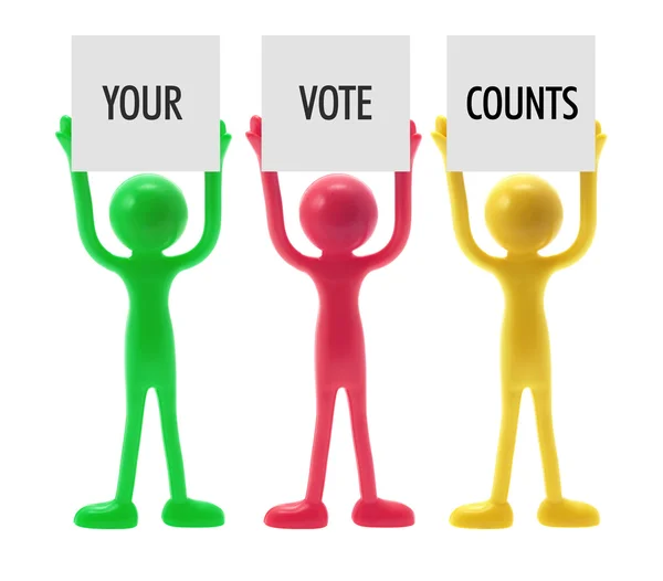 Voting Concept with Miniature Figures — Stock Photo, Image