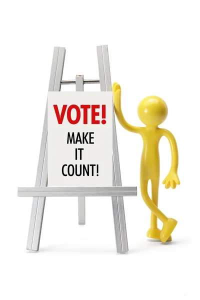 Miniature Figure with Voting Concept — Stock Photo, Image