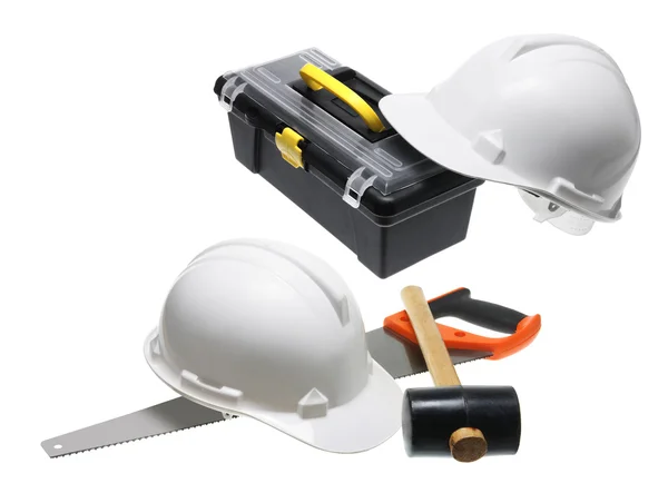 Hard Hat and Tools — Stock Photo, Image