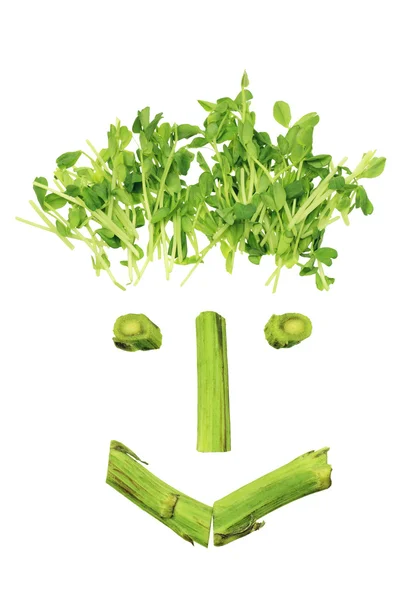 Vegetables Arranged in Shape of Face — Stock Photo, Image