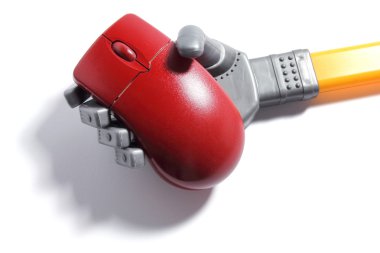 Robot elini tutarak fare