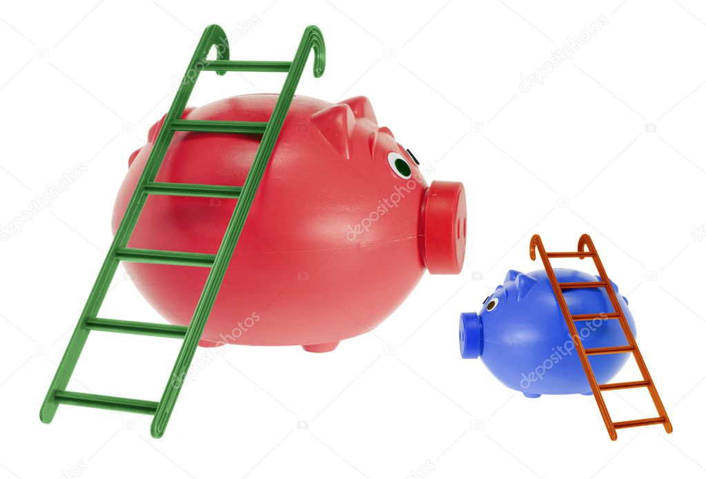 Piggy Banks with Ladders