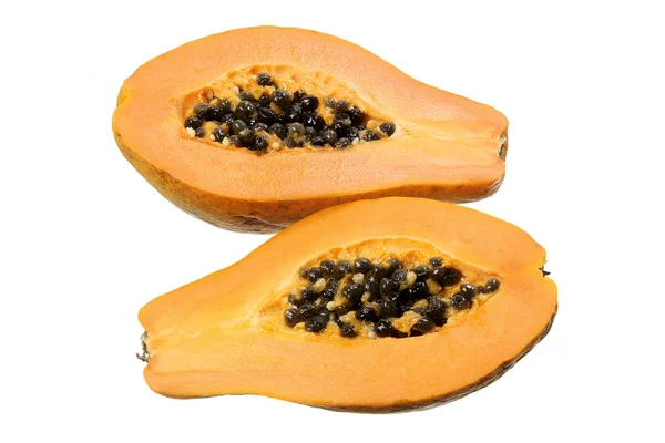 Papaya in Halves — Stock Photo, Image