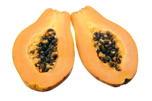 Papaya i halvor — Stockfoto