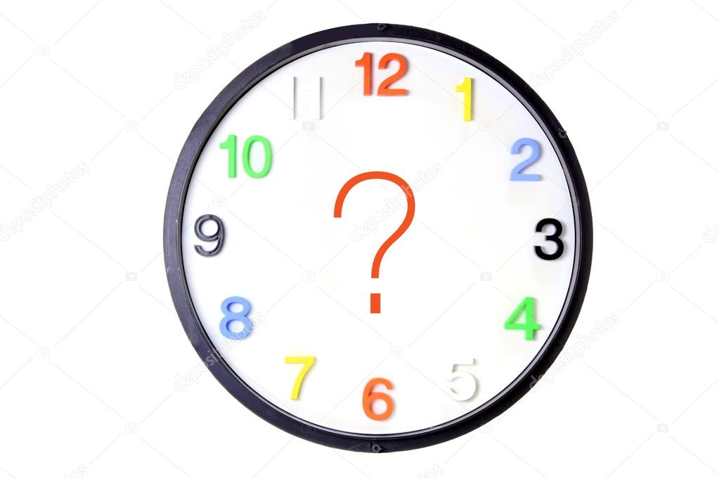 Wall Clock with Question Mark