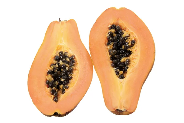 Papaya i halvor — Stockfoto