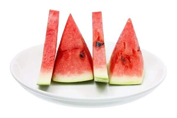 Slices of Watermelon on Plate — Stock Photo, Image