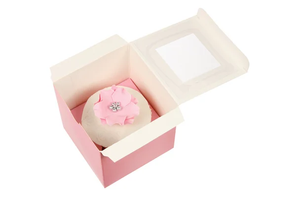 Cupcake na caixa — Fotografia de Stock