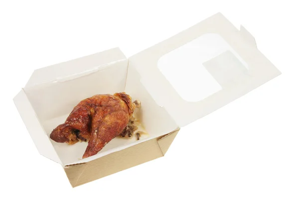 Roast Chicken in Box — Stock Photo, Image