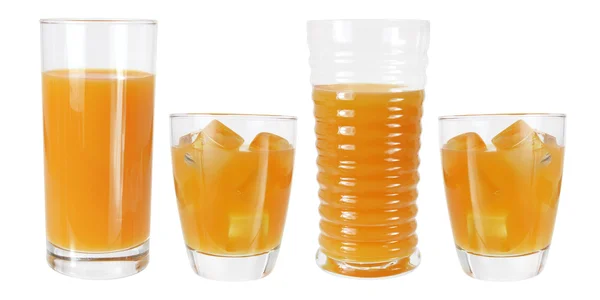 Glassesd soku pomarańczowego Zdjęcia Stockowe bez tantiem