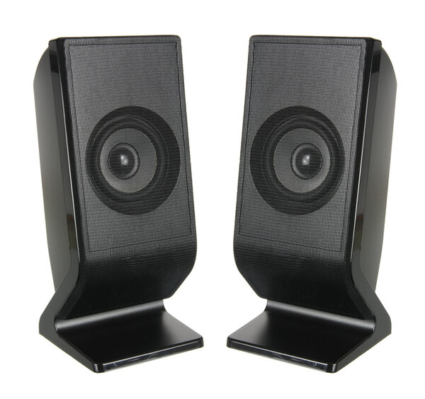 Portable Speakers on White Background