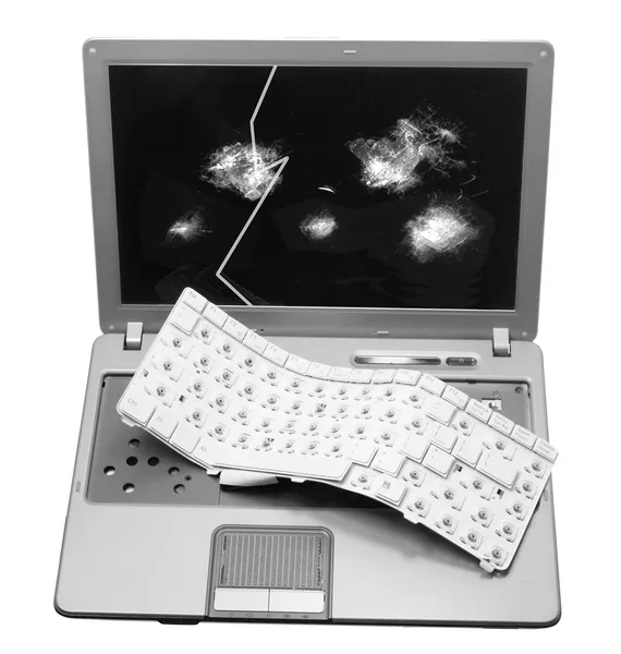 Kapotte laptop — Stockfoto