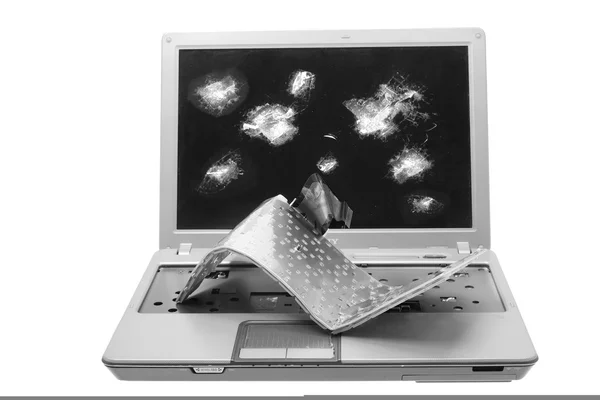 Kapotte laptop — Stockfoto