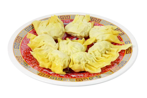 Platta av kinesiska dumplings — Stockfoto