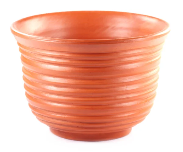 Cerâmica de barro usada como vaso de flores — Fotografia de Stock