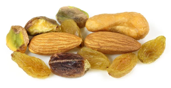 Mixed nuts with raisin — Stock Photo, Image