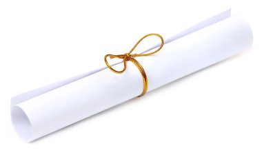 kaydırılan bir kağıt üzerinde düğüm yay