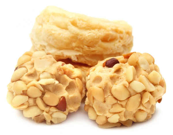 Biscoitos com tratamento de amendoim — Fotografia de Stock