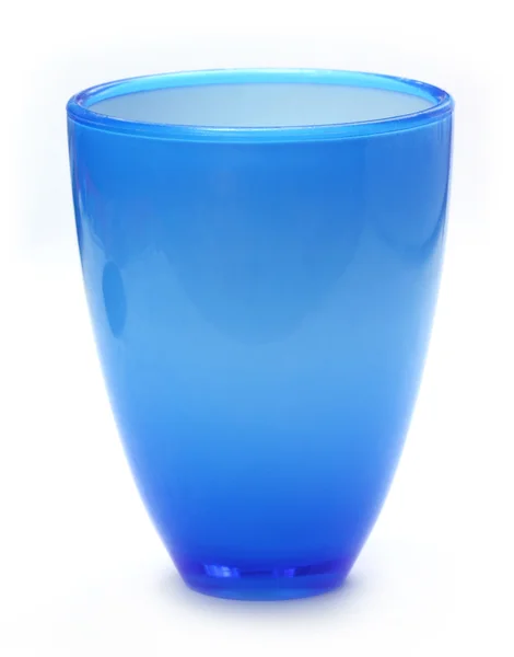 Blått vatten glas — Stockfoto