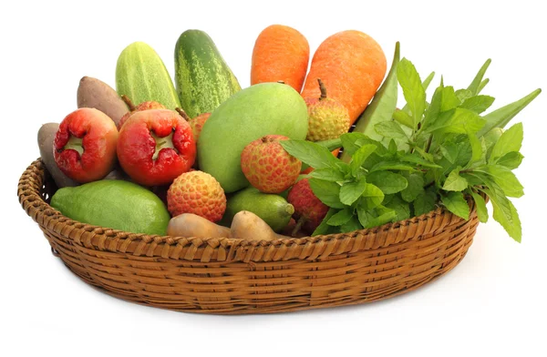Tropikalne owoce i warzywa — Zdjęcie stockowe