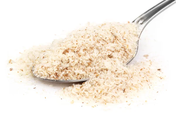 bir kaşık ile tıbbi isabgol veya psyllium husks