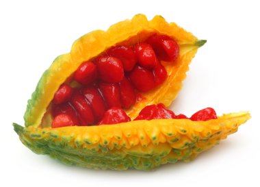 Olgun yeşil momordica veya karela