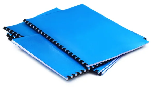 Blauwe spiraal gebonden note-books — Stockfoto