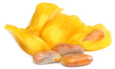 Juicy jackfruit flesh with seed clipart