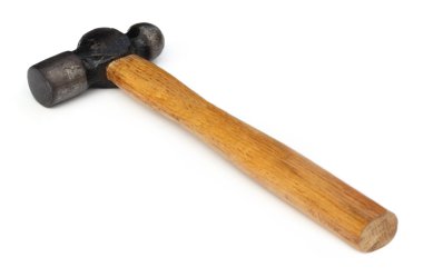 Vintage top - baş beyaz bir arka plan üzerinde izole çekiç