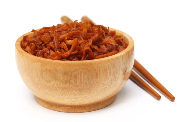 Dried dessert made of sliced carrot — Stock Photo, Image