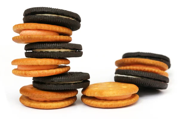 Çift katlı kremalı kurabiye — Stok fotoğraf