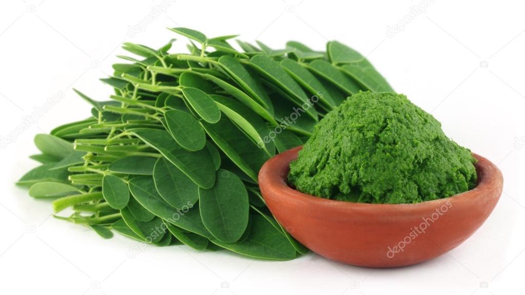 Moringa leaves with paste