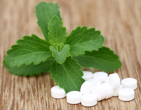 Stevia z tabletek — Zdjęcie stockowe