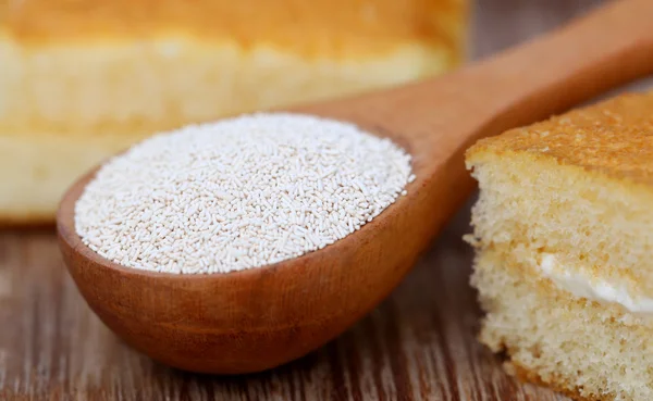 Levedura com pão — Fotografia de Stock