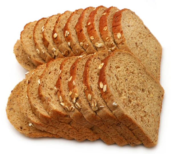 Beyaz Arkaplanda Yulaf Ekmeği — Stok fotoğraf
