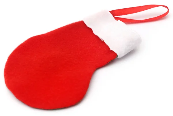 Christmas Sock White Background — Stock Photo, Image