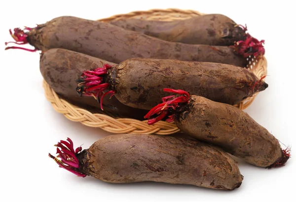 Beetroot Basket White Background — Stock Photo, Image