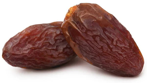 Dates Arabes Fraîches Sur Blanc — Photo