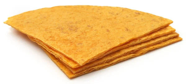 Tortilla Aus Möhren Und Mehl Auf Weißem Hintergrund — Stockfoto