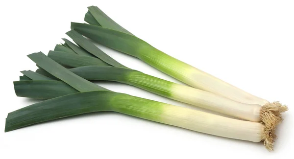 Fresh Leek Stems Leaves — Stock Photo, Image