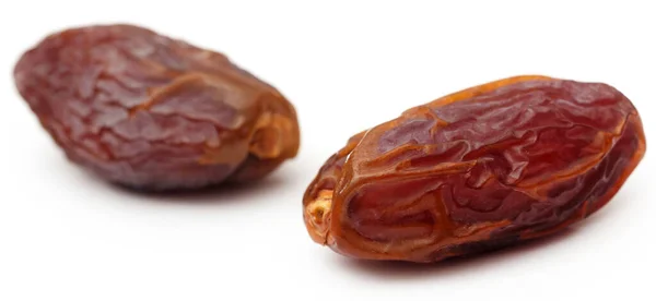 Dates Arabes Fraîches Sur Fond Blanc — Photo