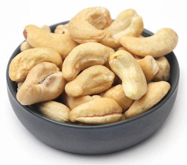 Cashew Nuts Roasted White Background — 스톡 사진