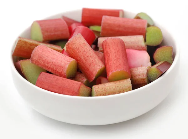 Fresh Rhubarb White Background — Stock Photo, Image