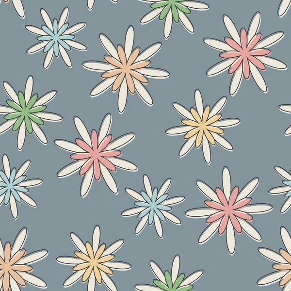 Ретро Безшовний квітковий фон Пастель — стоковий вектор