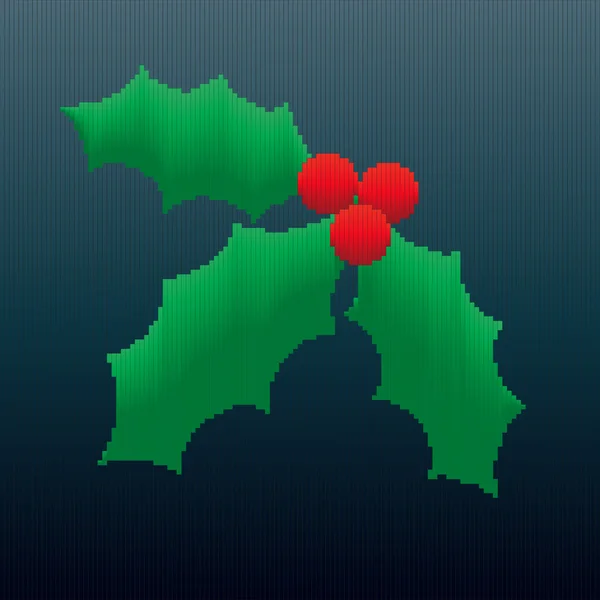 Holly de Noël en rayures Graphismes Vectoriels